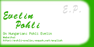 evelin pohli business card